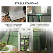 White Three Shelf Steel Frame Greenhouse 40 x 100cm for Plants and Seedlings by Outsunny