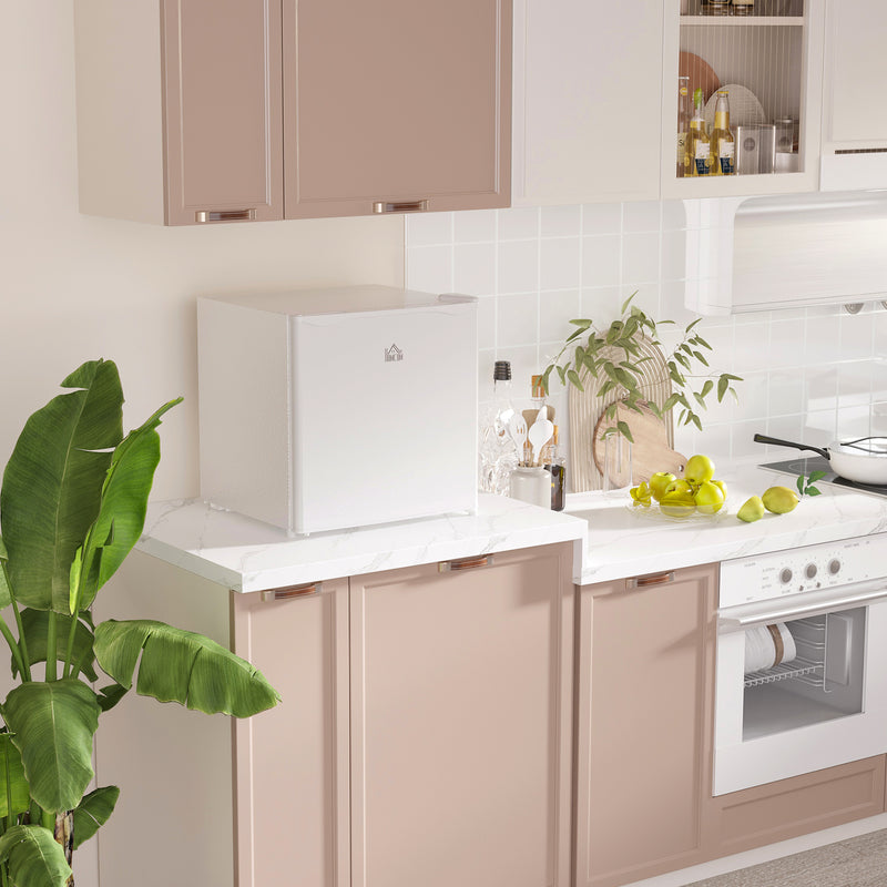 46 Litre Table Top Mini Fridge With Ice Box And Reversible Door For Bedroom Use Cream