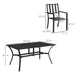 Image of a 7 Piece Garden Dining Set by Outsunny, Black 