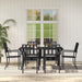 Image of a 7 Piece Garden Dining Set by Outsunny, Black 