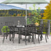 Image of a 7 Piece Garden Dining Set by Outsunny, Black 