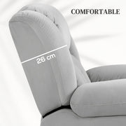 Light Grey Velvet Feel Electric Riser Recliner Massage Armchair by HOMCOM