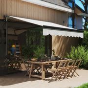 Light Grey 2.5 x 2m Electric Retractable Awning with Remote and UV30+ Sun Shade by Outsunny