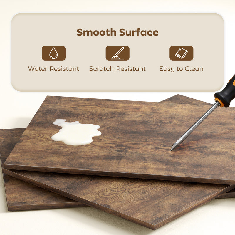 Bookcase With Fold Out Desk For Small Spaces, Hidden Storage, 105W x 60D x 127H cm