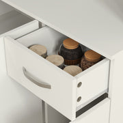 White Freestanding Kitchen Pantry Storage Cabinet With Shelves by HOMCOM