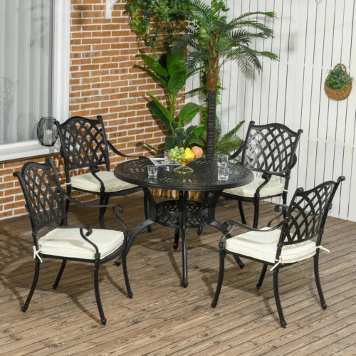 Aluminium 4 Seater Outdoor Dining Set