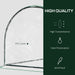 Set of 2 Clear Tunnel Greenhouses with Roll-up Door Steel Frame and Plastic Cover by Outsunny