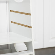 White Toddler Step Stool With Safety Rail Adjustable Kitchen Helper Tower For Kids