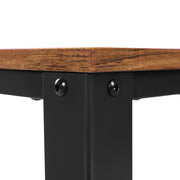 Rustic Wooden Rectangular Coffee Table with Black Steel Frame and Storage Shelf for Living Room by Vasagle, 106 x 60 x 45 cm