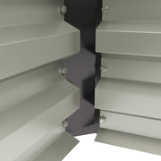 Set of Two Large Steel Raised Garden Planter Boxes Ideal for Vegetables, Dark Grey