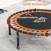 Mini Orange Kids Trampoline with Adjustable Handle and Steel Frame by Outsunny AOSOM