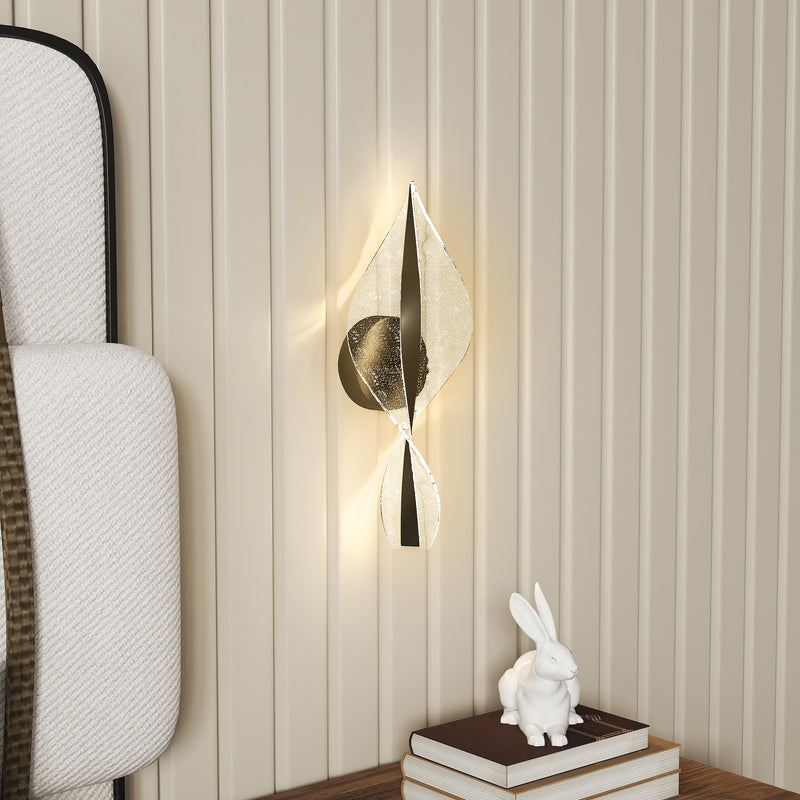 Black Spiral LED Wall Lights 2 Pack with Adjustable Colour Temperature for Indoor Use