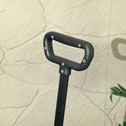 Black 150L Folding Trolley Wagon with Brakes and Adjustable Handle by Outsunny