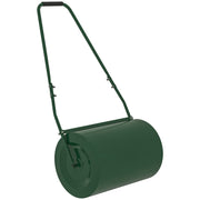 63L Heavy Duty Garden Lawn Roller Drum Steel Water or Sand Filled Dark Green by Outsunny