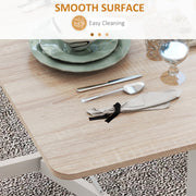 Extendable Drop Leaf Dining Table Seats 4 to 6 Ideal for Small Spaces Oak