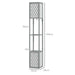 Floor Lamp with Shelves Dual Light Modern Tall Standing Lamp with Pull Chain Light, Grey by HOMCOM