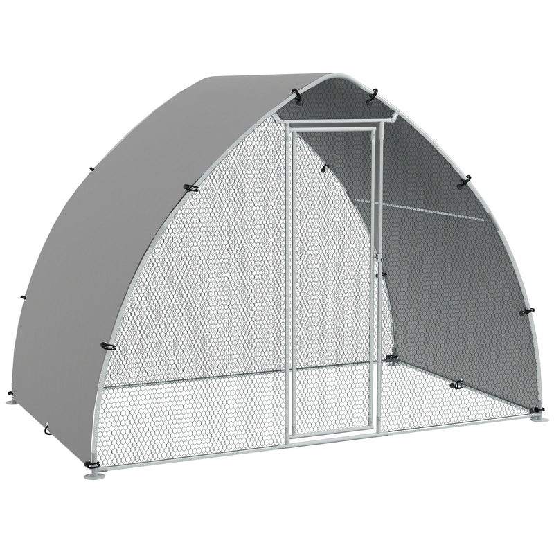 Large Outdoor Chicken Coop with Weatherproof Cover for 4 to 6 Hens and Ducks PawHut