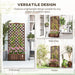 53L Wooden Garden Planter Box with Trellis for Climbing Plants Dark Brown by Outsunny