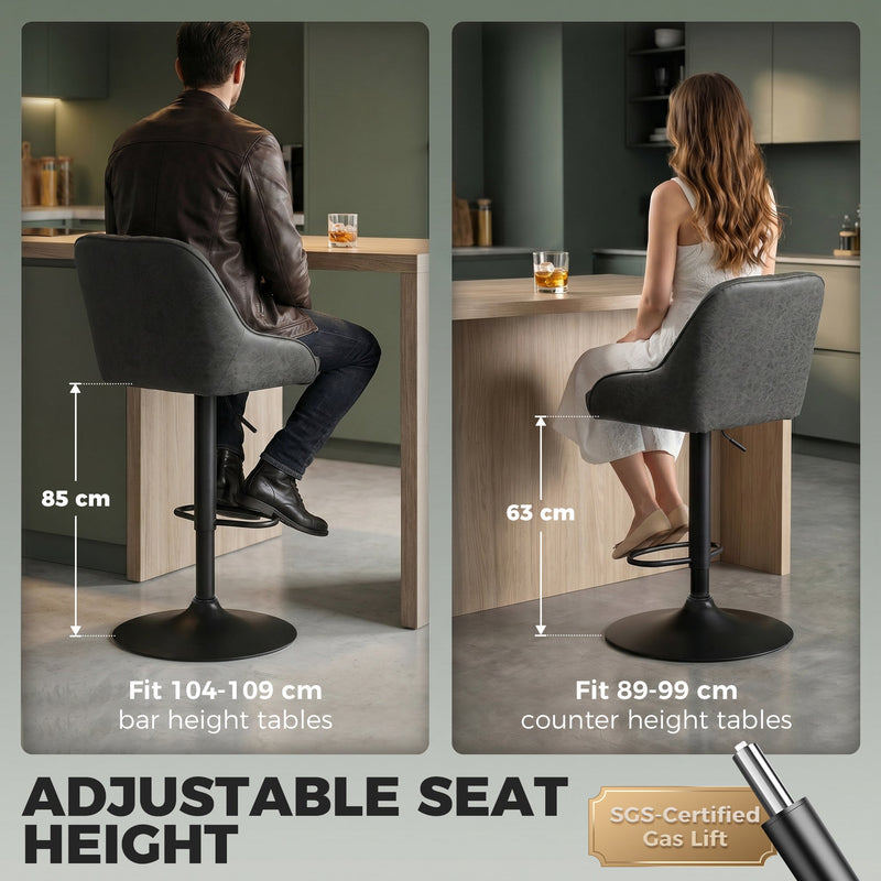 Adjustable bar stools - Dark Grey