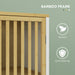 Tall Bathroom Storage Unit Bamboo Blend with Retro Cut Out Design