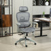 Grey Adjustable Ergonomic Mesh Office Chair for All Day Comfort by HOMCOM