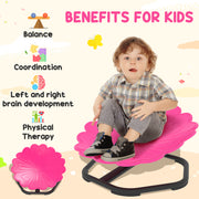 Kids Sensory Spinning Chair for Balance and Coordination with Non Slip Base, Pink AOSOM