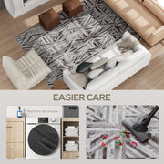 Large Chenille Area Rug Non Slip Washable Carpet For Living Room Or Bedroom Brown