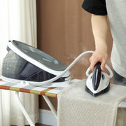 Steam Generator Iron with 8 Bar Pressure and 1.5L Tank for Fast Crease Removal, Blue