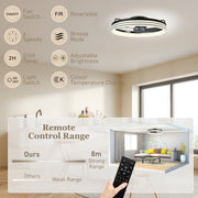 Smart Ceiling Fan with Adjustable Lighting and App Control for Year Round Comfort Black AOSOM