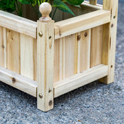 Wooden Garden Planter with Trellis for Climbing Plants Raised Bed for Outdoor Use