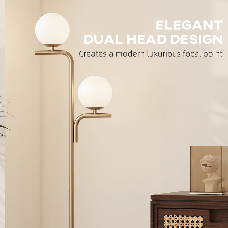 Floor Lamp with Adjustable Light Temperatures and Foot Switch for Living Room or Bedroom