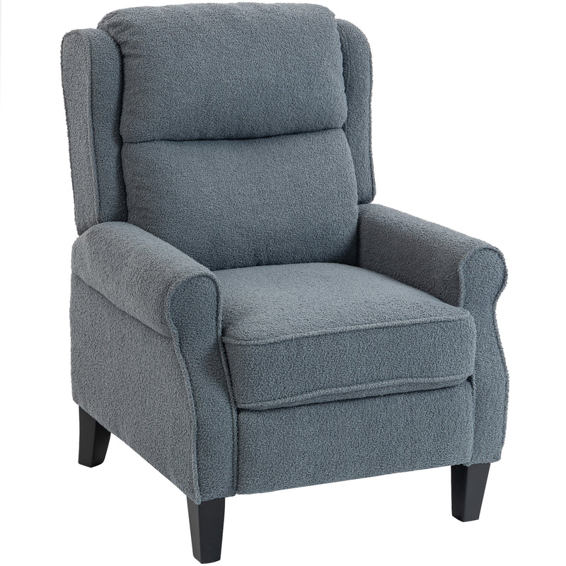 Recliner Armchair with Extended Leg Rest for Relaxing Comfort at Home, Grey