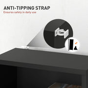 Black Narrow CD Storage Tower Cabinet for Small Spaces 260 Disc Capacity