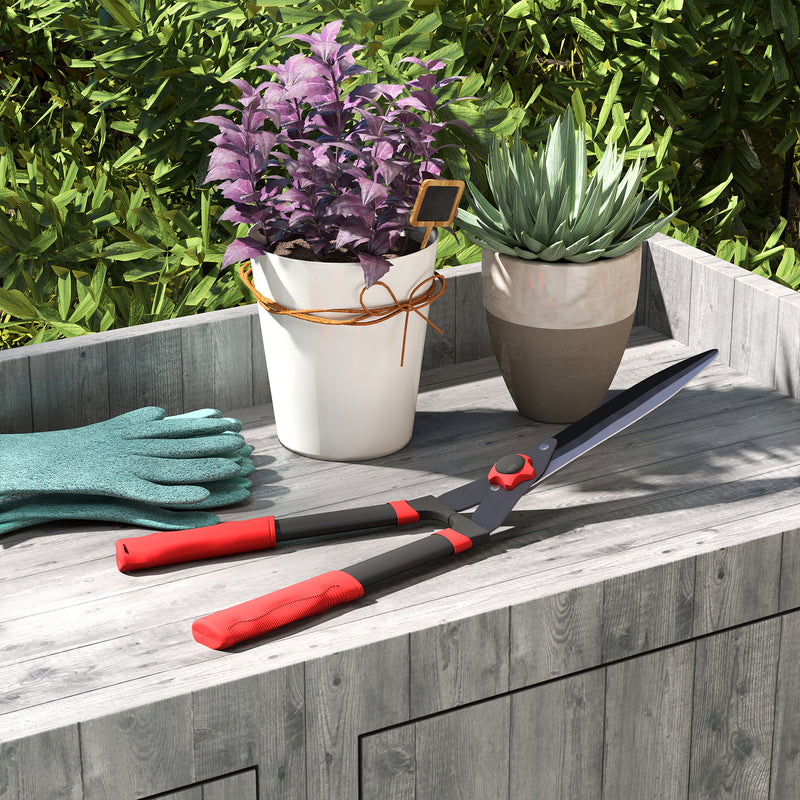 Heavy Duty Garden Hedge Shears 63cm with Sharp Blades and Comfort Grip for Easy Trimming