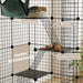 Large 4 Tier DIY Cat Cage with Hammock Ramps and 5 Doors for Indoor Use by PawHut