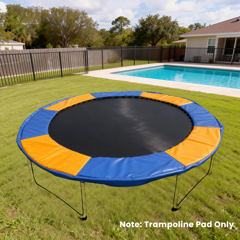 Trampoline Safety Pad for 8ft Round Trampolines Protects Springs and Edges Blue AOSOM