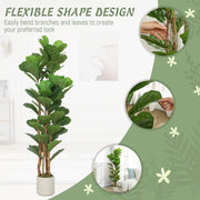 150cm Artificial Fiddle Leaf Fig Tree Indoor House Plant Decoration Green