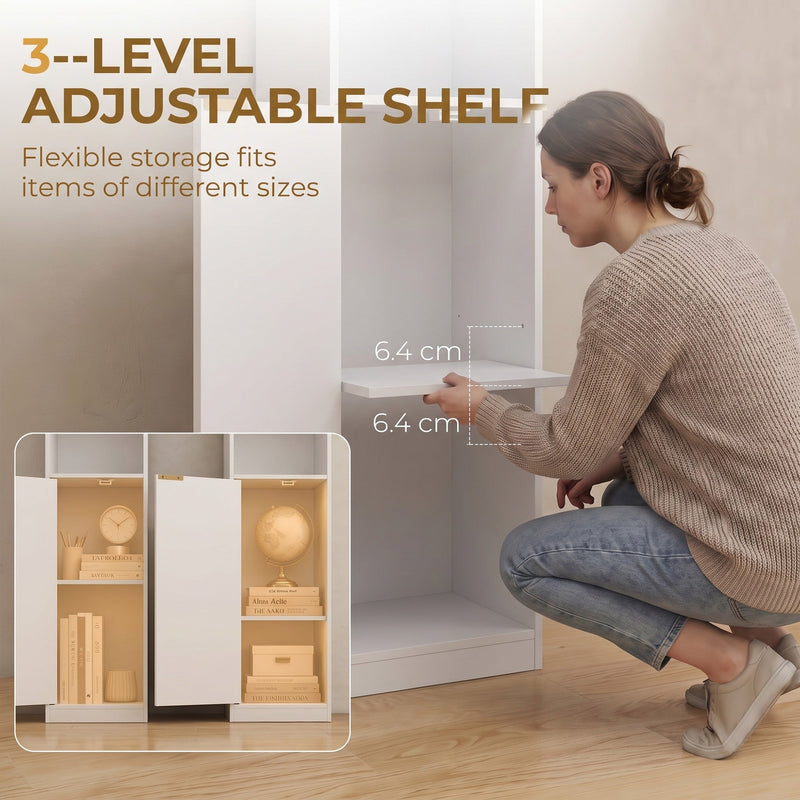 Corner Bookcase White Wood Effect - image 6