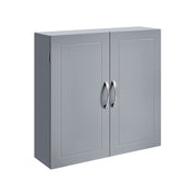 Wall Mounted Bathroom Cabinet with Adjustable Shelves in Dove Grey by Vasagle