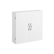 Wall Mounted Bathroom Cabinet with Adjustable Shelves in Cloud White by Vasagle