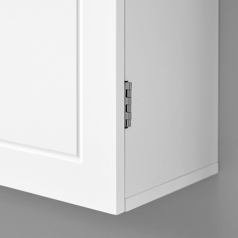 Wall Mounted Bathroom Cabinet with Adjustable Shelves in Cloud White by Vasagle