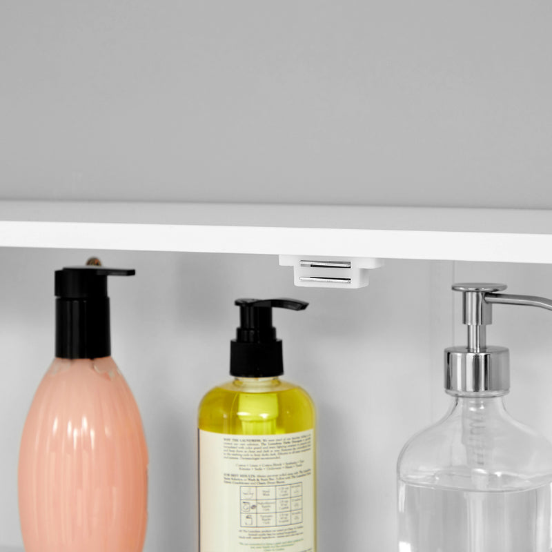 Wall Mounted Bathroom Cabinet with Adjustable Shelves in Cloud White by Vasagle