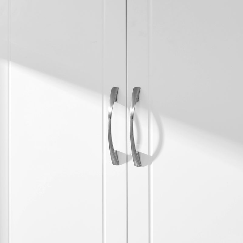 Wall Mounted Bathroom Cabinet with Adjustable Shelves in Cloud White by Vasagle