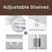 Wall Mounted Bathroom Cabinet with Adjustable Shelves and Doors 60 cm Wide by Vasagle