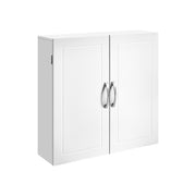 Wall Mounted Bathroom Cabinet with Adjustable Shelves in Cloud White Finish by Vasagle