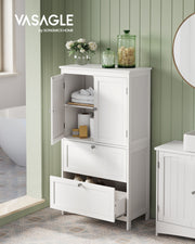 Freestanding Storage Cabinet with 2 Drawers and 2 Doors for Home Organisation by Vasagle