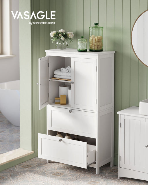 Freestanding Storage Cabinet with 2 Drawers and 2 Doors for Home Organisation by Vasagle