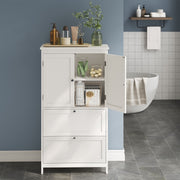 Freestanding Bathroom Storage Cabinet with Drawers Doors and Adjustable Shelf by Vasagle