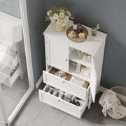 Freestanding Bathroom Storage Cabinet with Drawers Doors and Adjustable Shelf by Vasagle