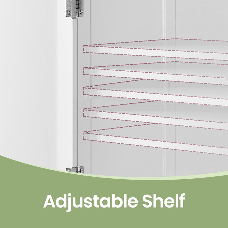 Freestanding Bathroom Storage Cabinet with Drawers Doors and Adjustable Shelf by Vasagle